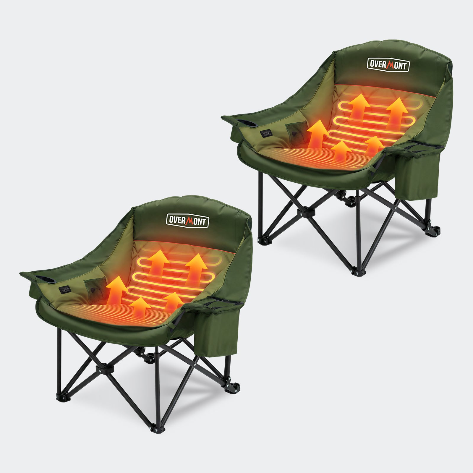 Chaise de camping Overmont surdimensionnée XL pour adultes