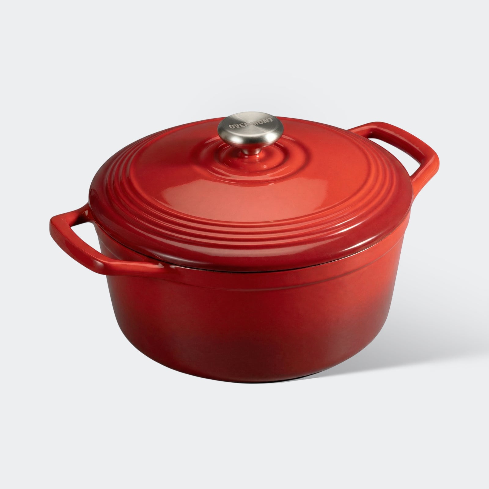 Overmont 5.5Quart Cast Iron Dutch Oven Drip-pattern Lid Multicolor