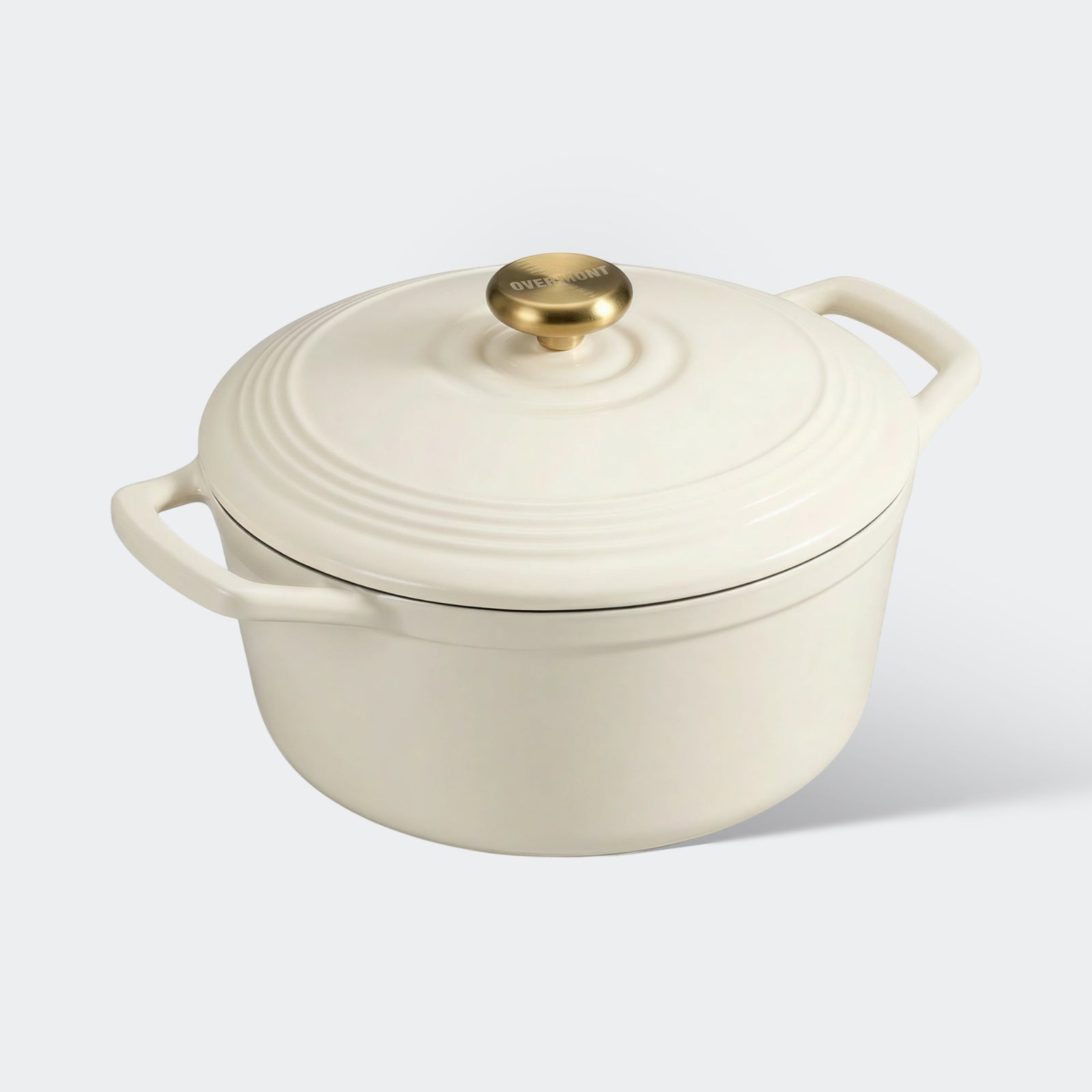 Overmont 5.5Quart Cast Iron Dutch Oven Drip-pattern Lid Multicolor