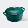 Overmont 5.5Quart Cast Iron Dutch Oven Drip-pattern Lid Multicolor - Bottle Green