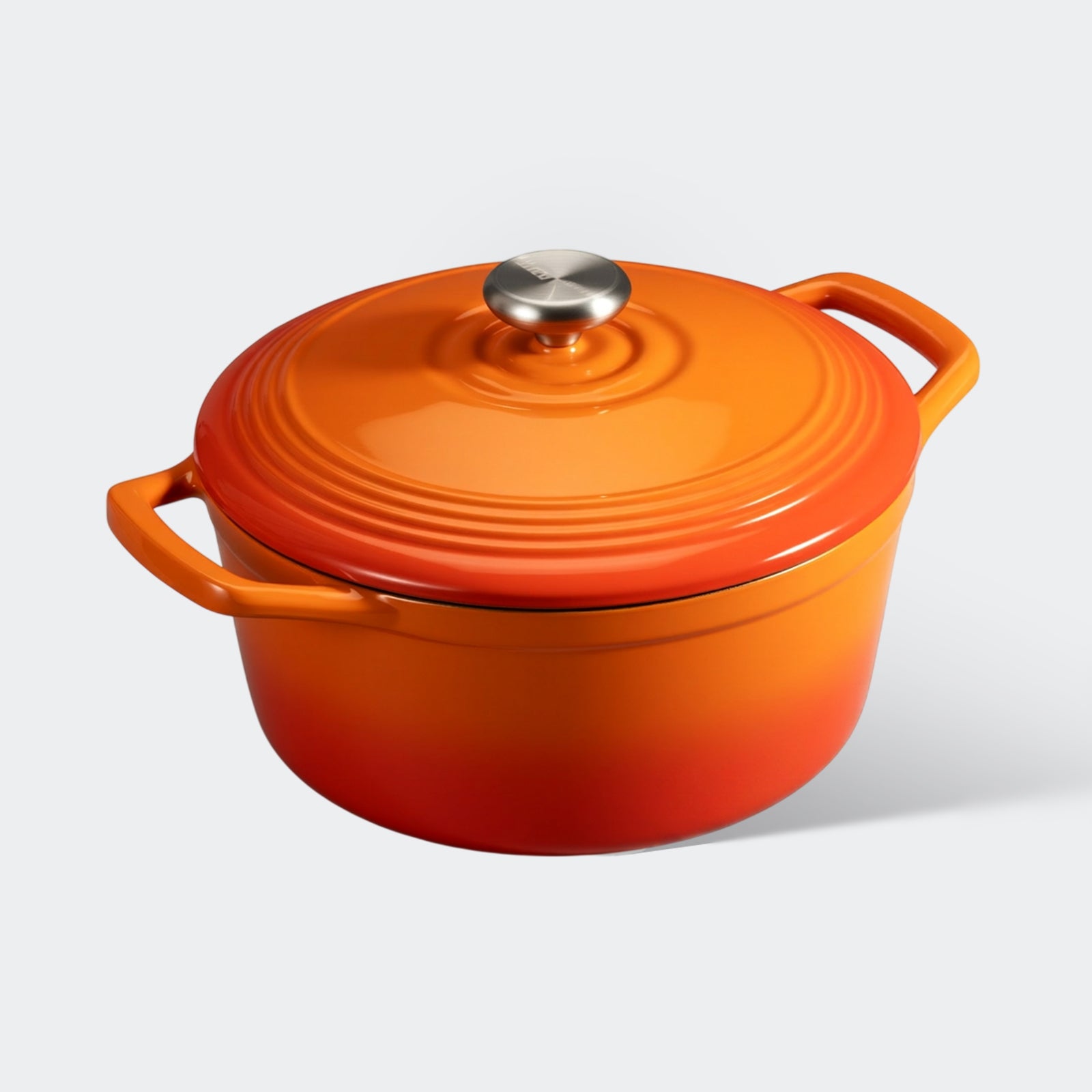 Overmont 5.5Quart Cast Iron Dutch Oven Drip-pattern Lid Multicolor
