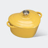 Overmont Heart-Shaped Cast Iron Dutch Oven 2QT Multicolor - Yellow