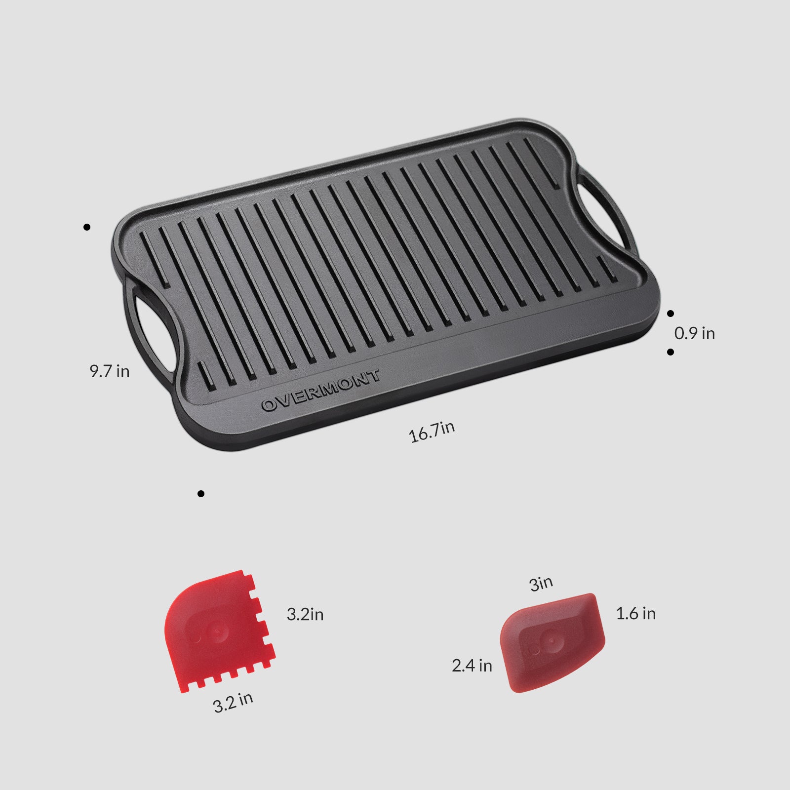 Reversible Grill Pan size