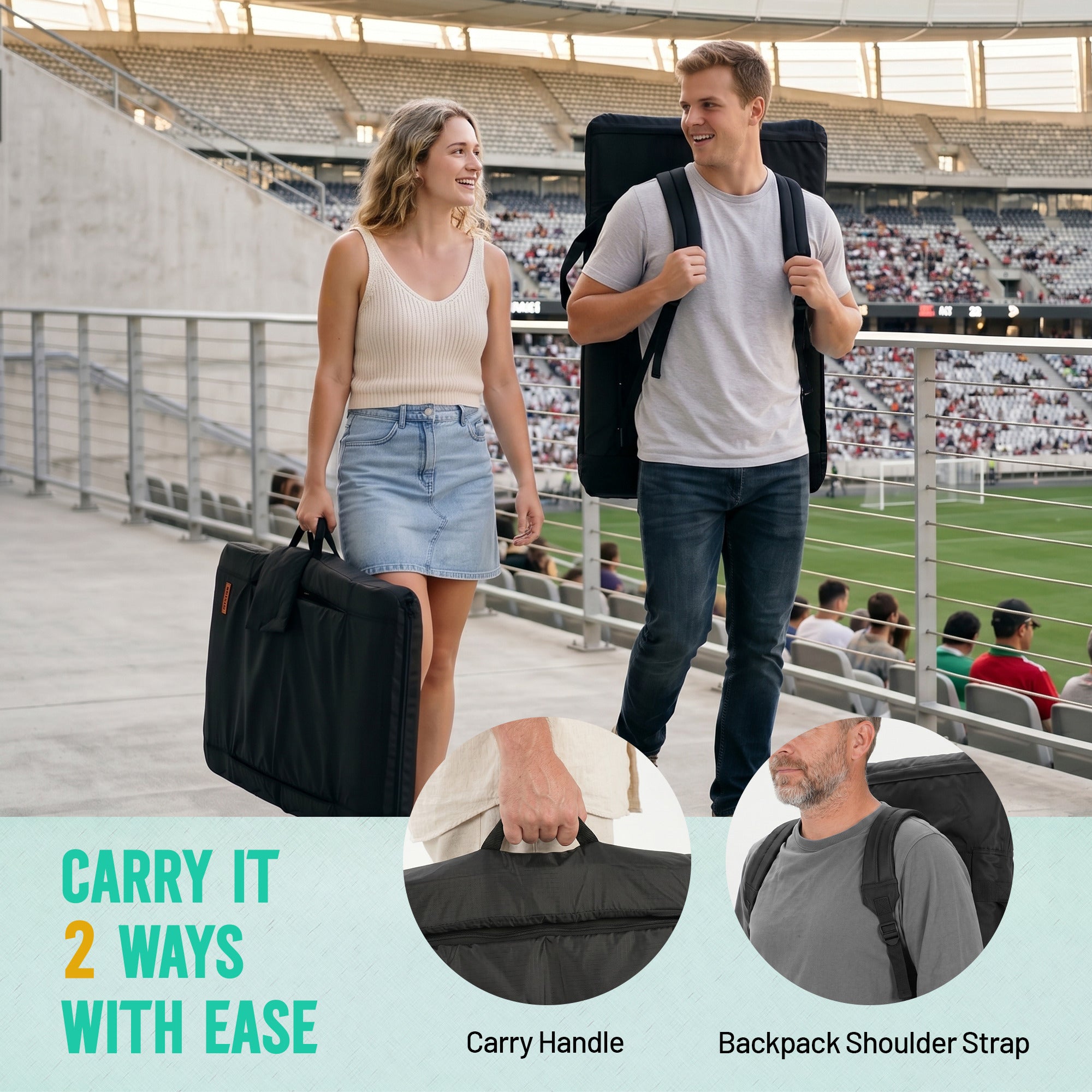 Overmont Stadium Seat with Back Support