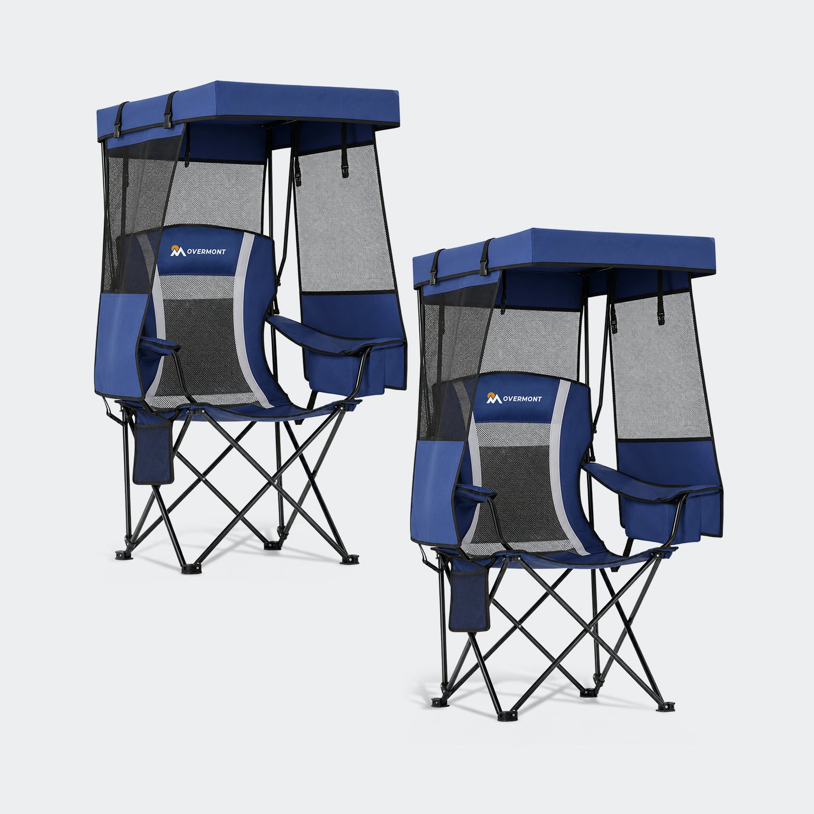 Chaise de camping Overmont avec soutien dorsal pour adultes