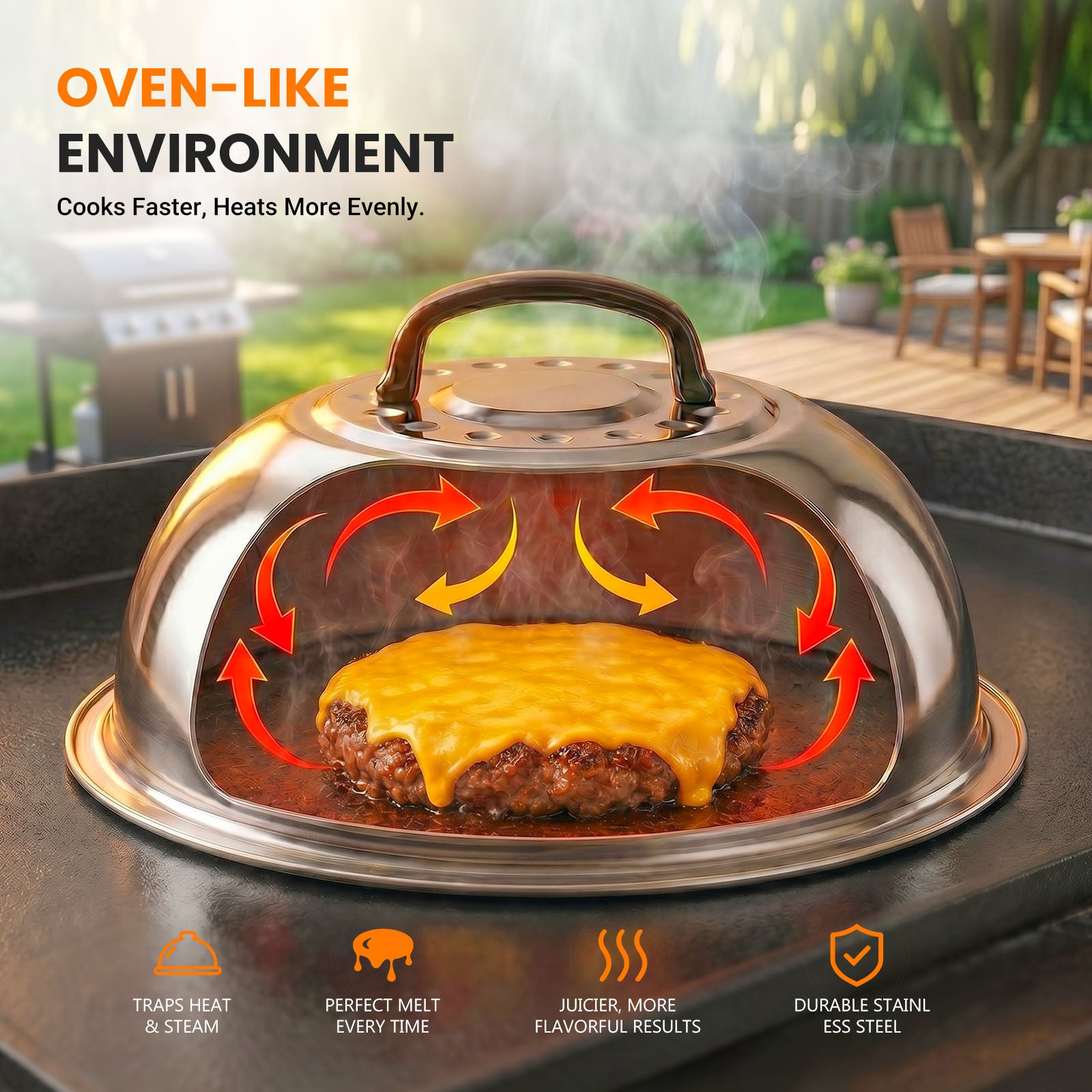 Overmont 5,5 QT. Faitout en fonte émaillée