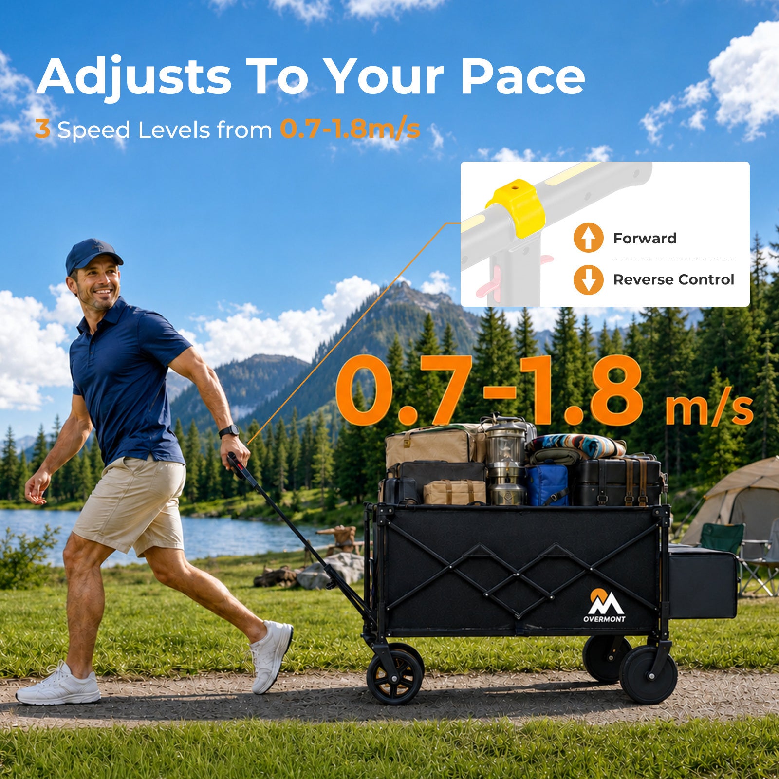 Chariot pliant électrique Overmont 200L
