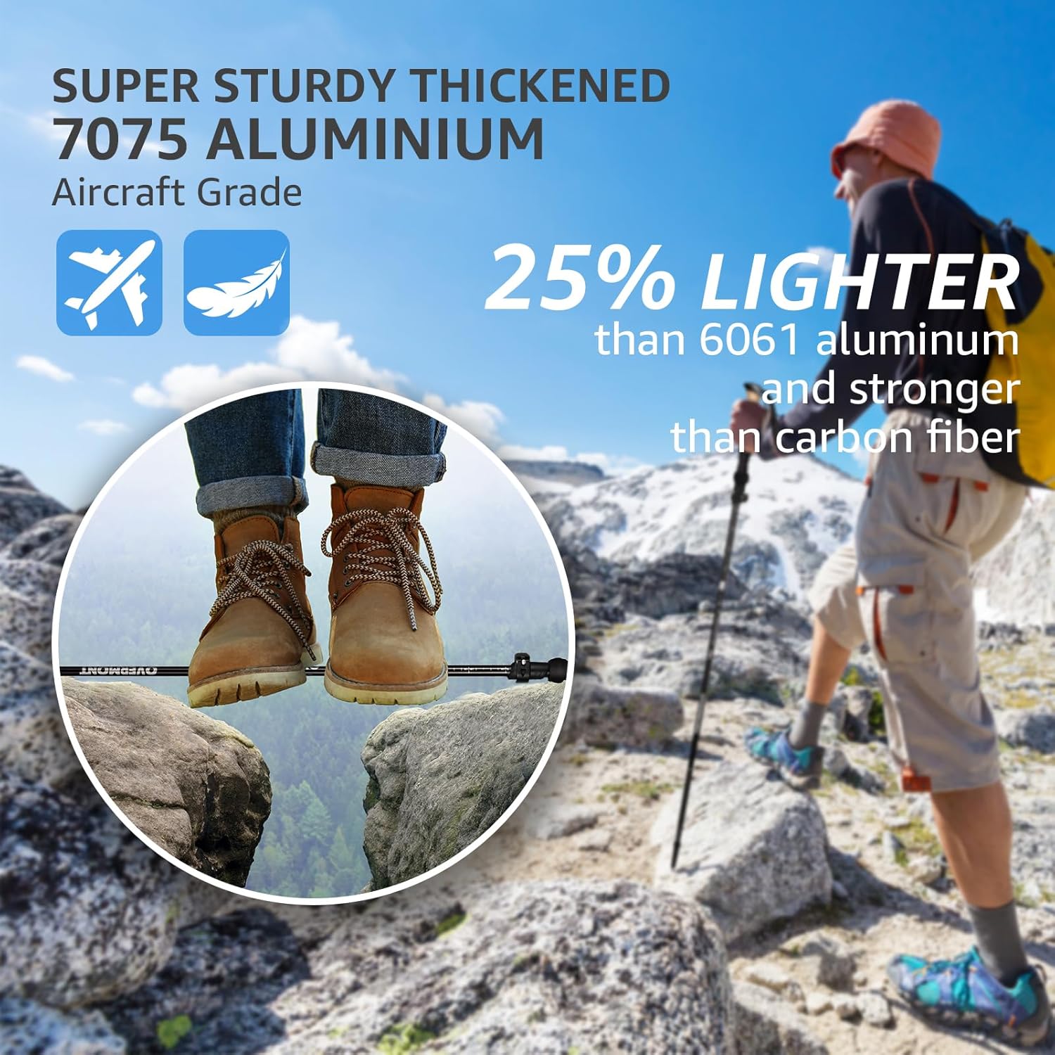 Overmont Aluminum Trekking Poles