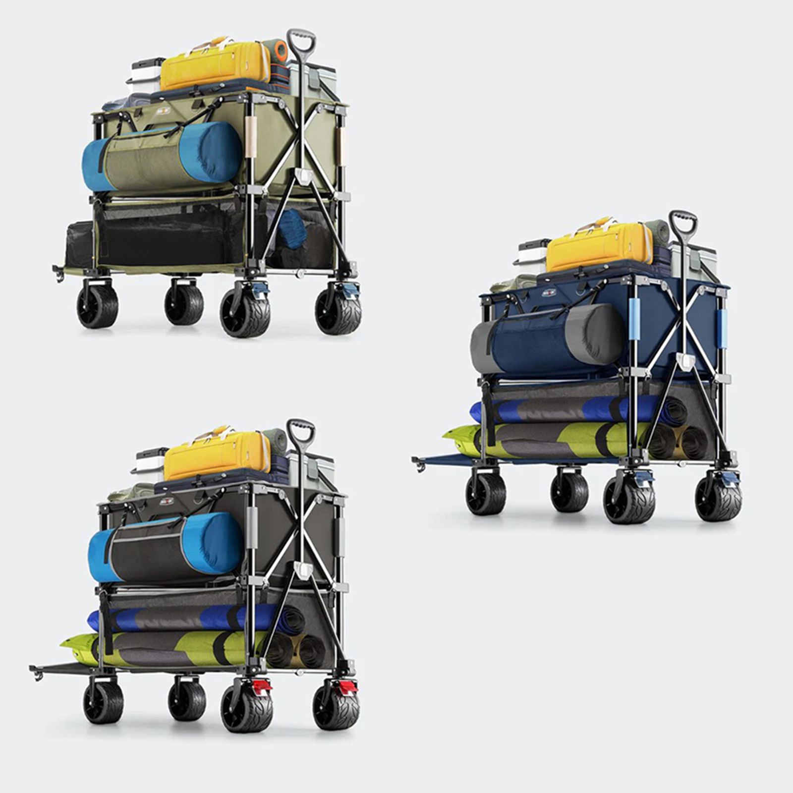 Chariot pliable à deux étages Overmont 400L
