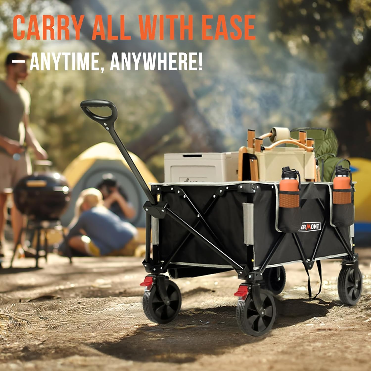 Overmont 150L Collapsible Foldable Wagon Cart