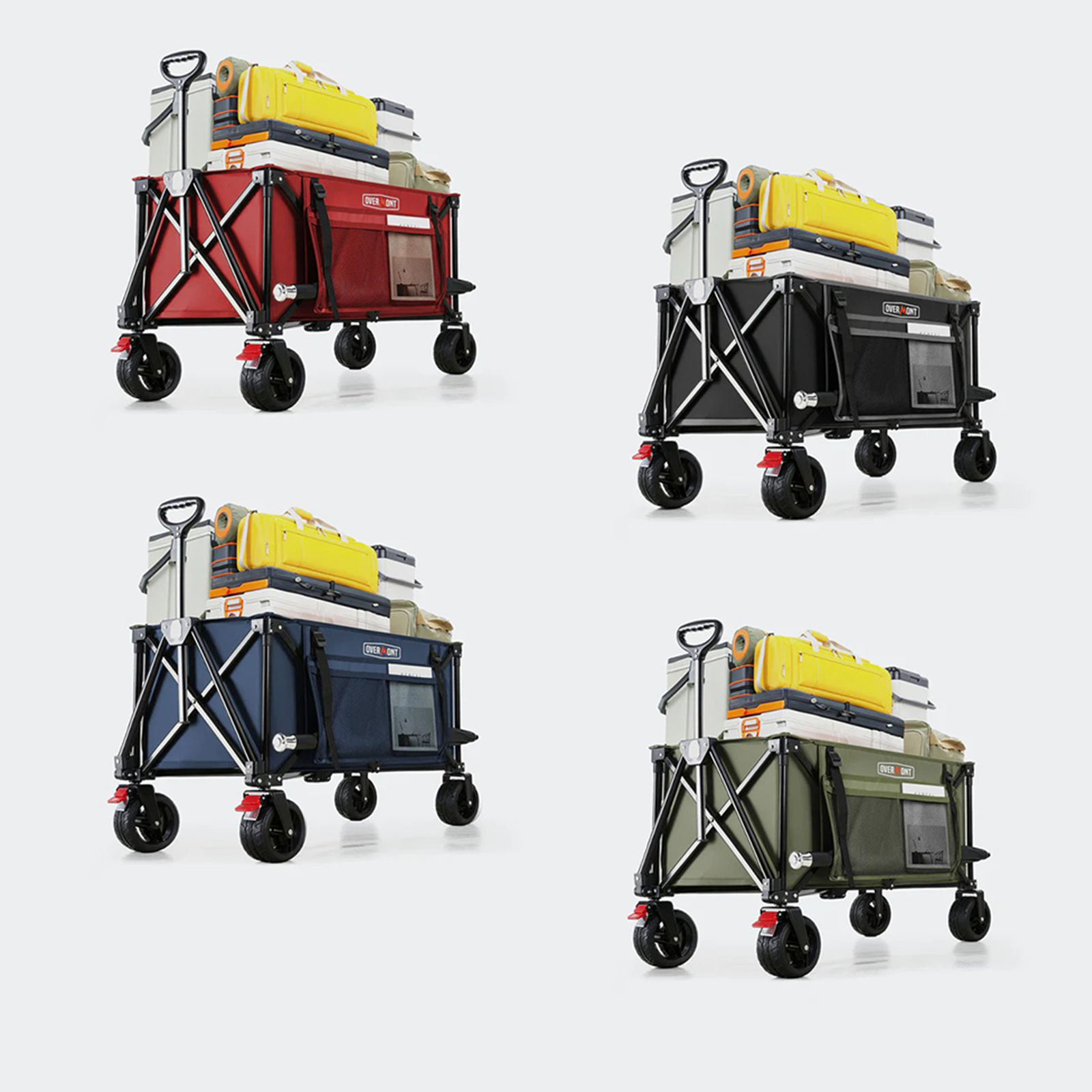 Overmont 180L Collapsible Wagon Cart with Wheels