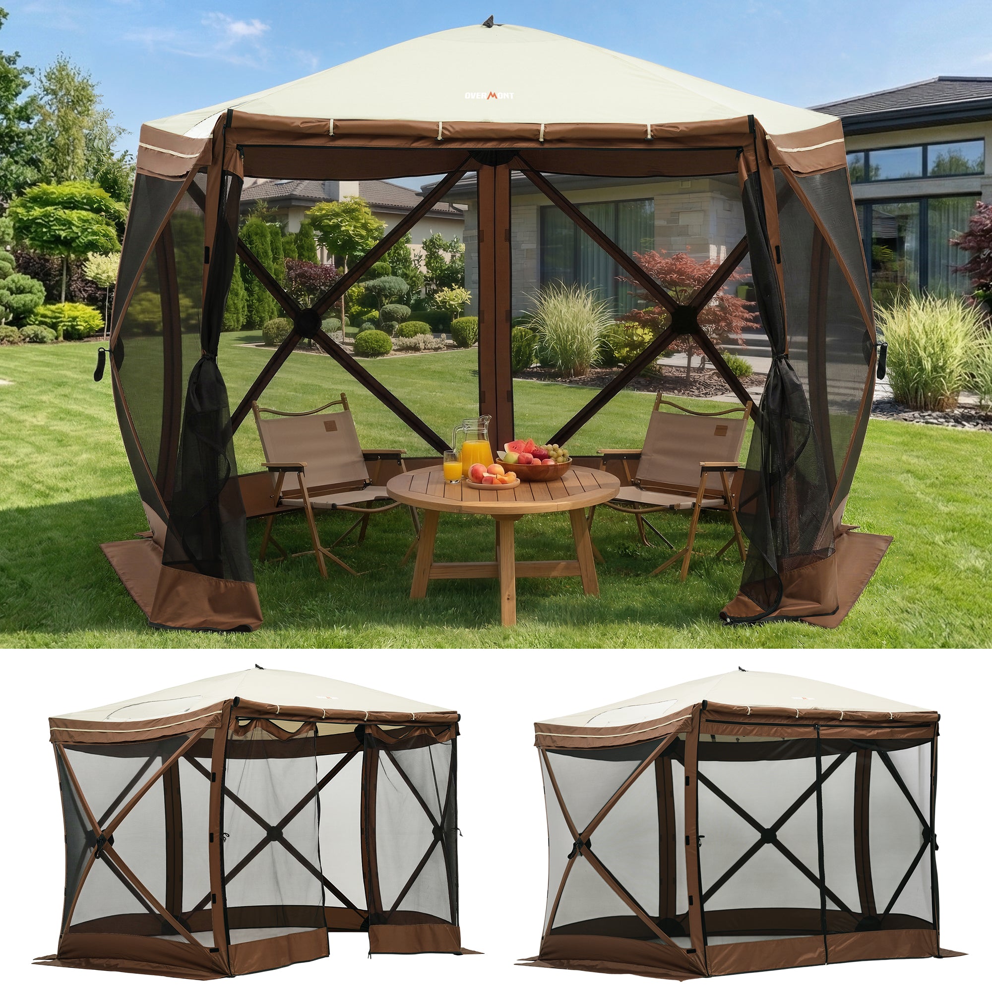 Overmont Pop up Gazebo Screen Tent - Full Open Door
