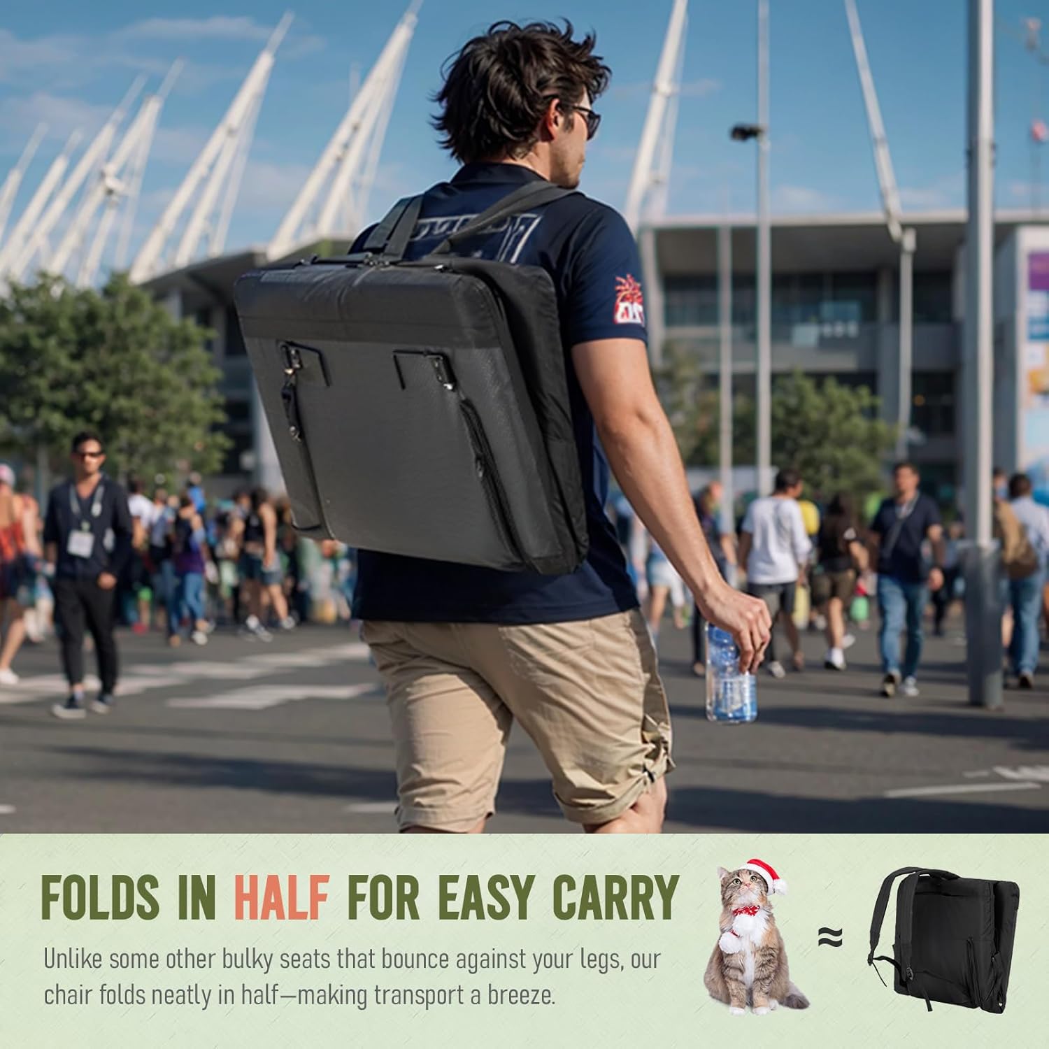 Overmont Stadium Seat with Back Support