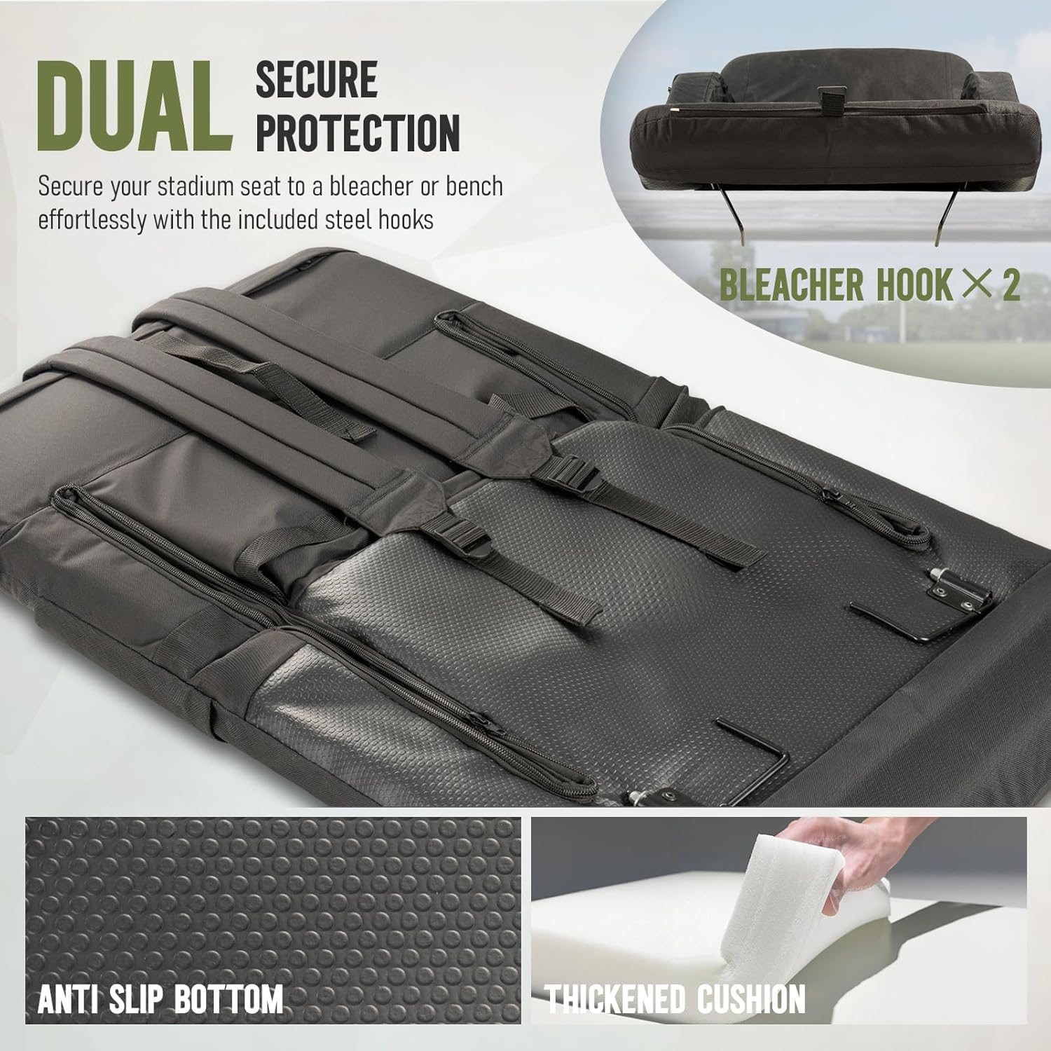 Overmont Stadium Seat with Back Support