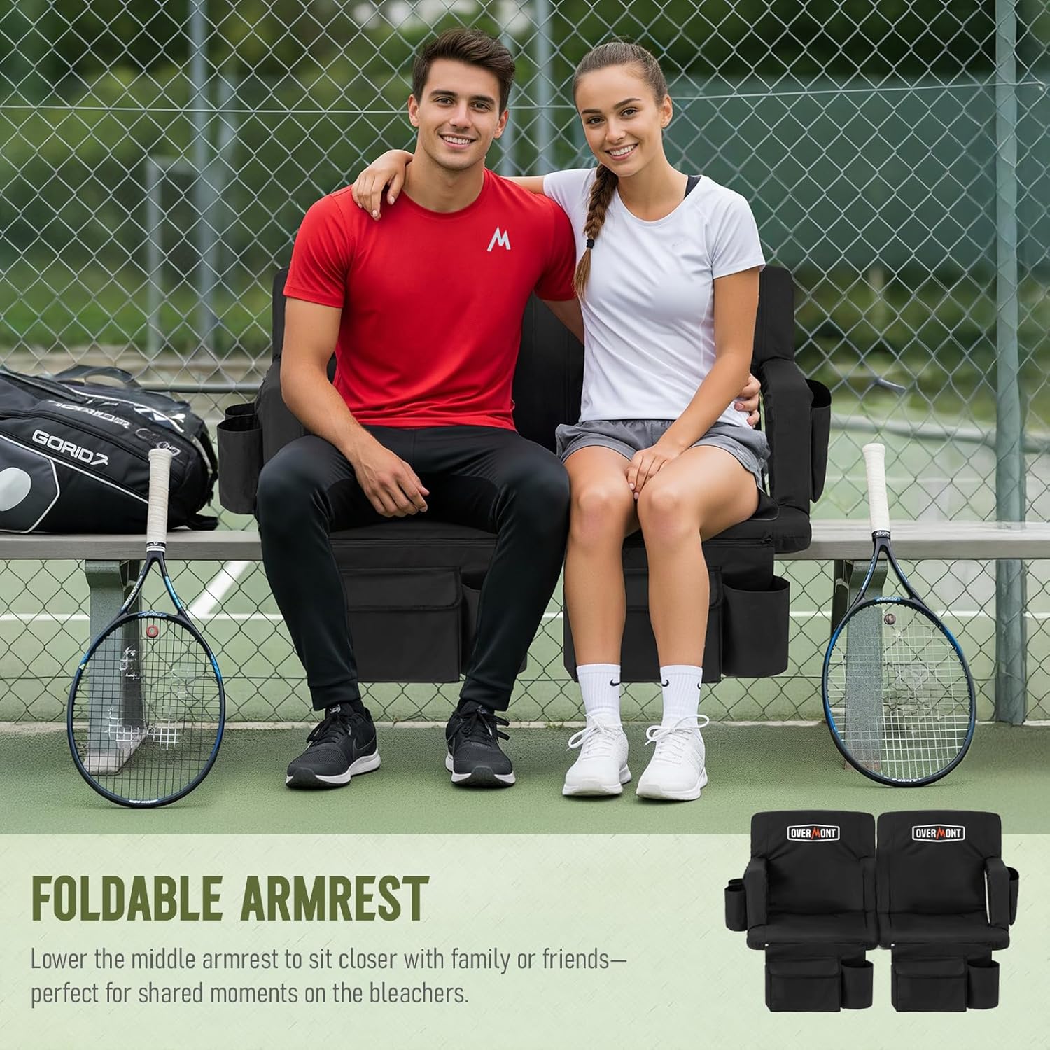 Overmont Stadium Seat with Back Support