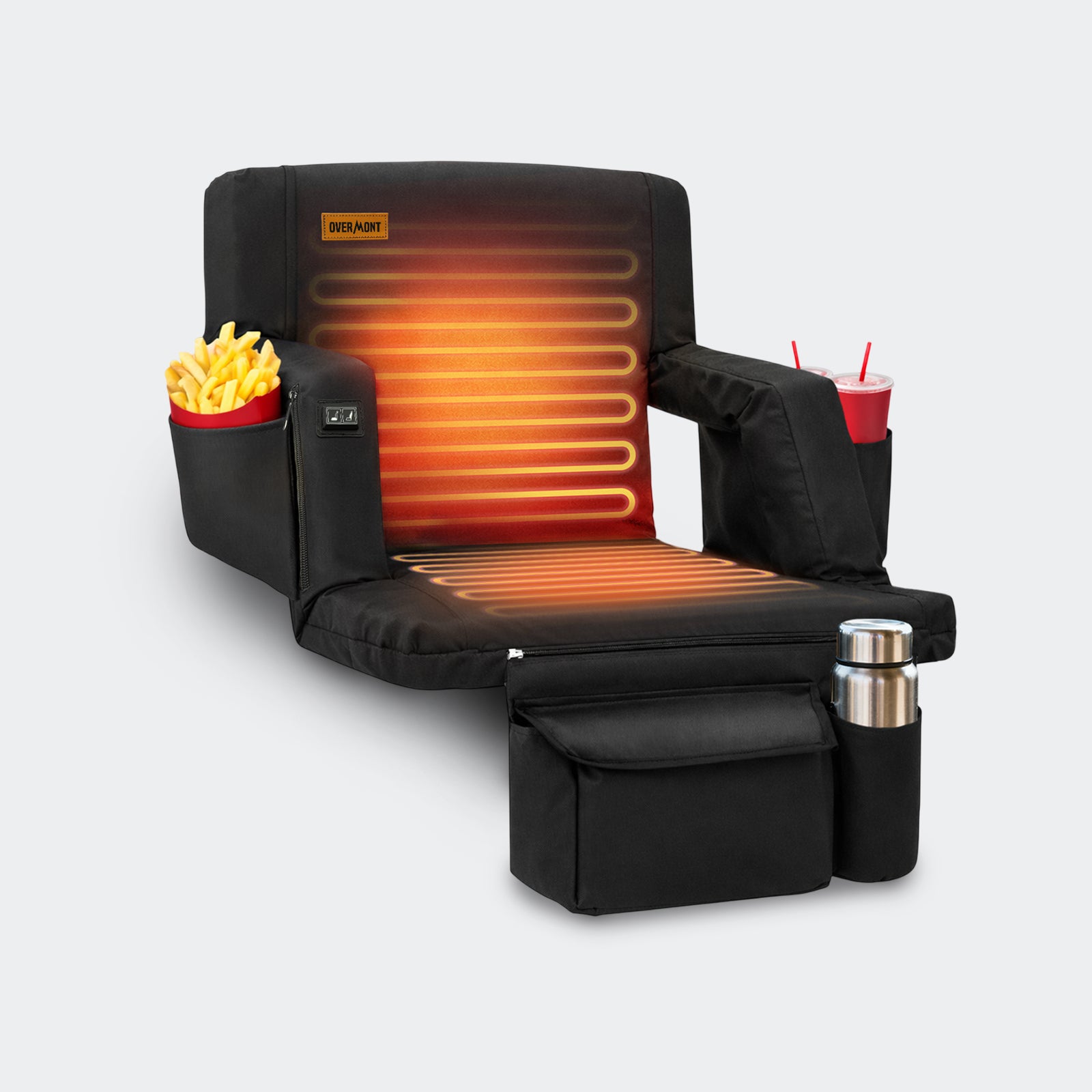 Overmont Heated Stadium Seat with Back Support
