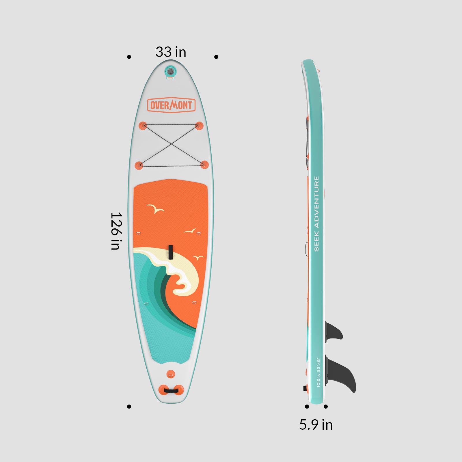 sunset paddleboard size