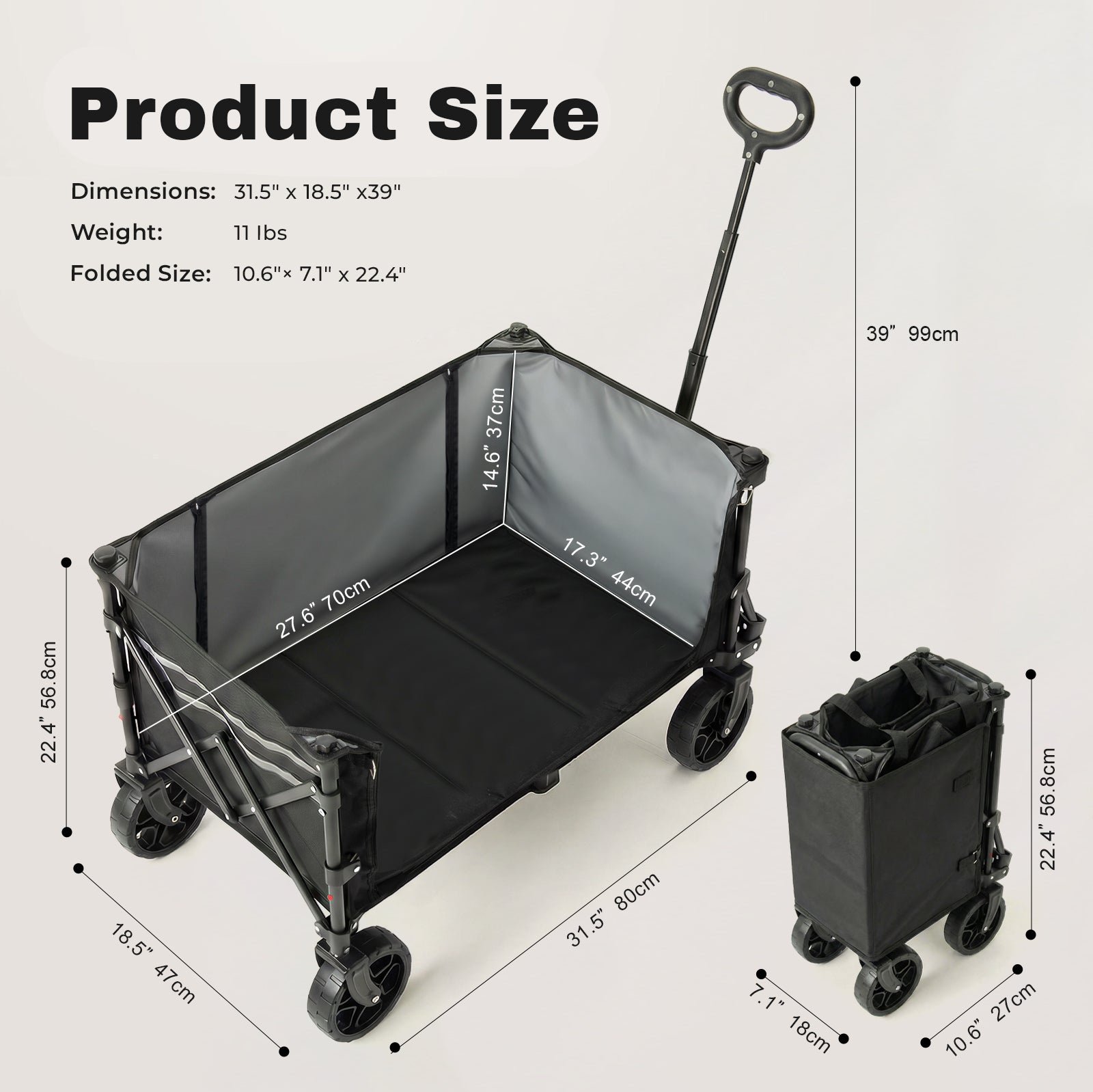 Chariot pliable Overmont 300L