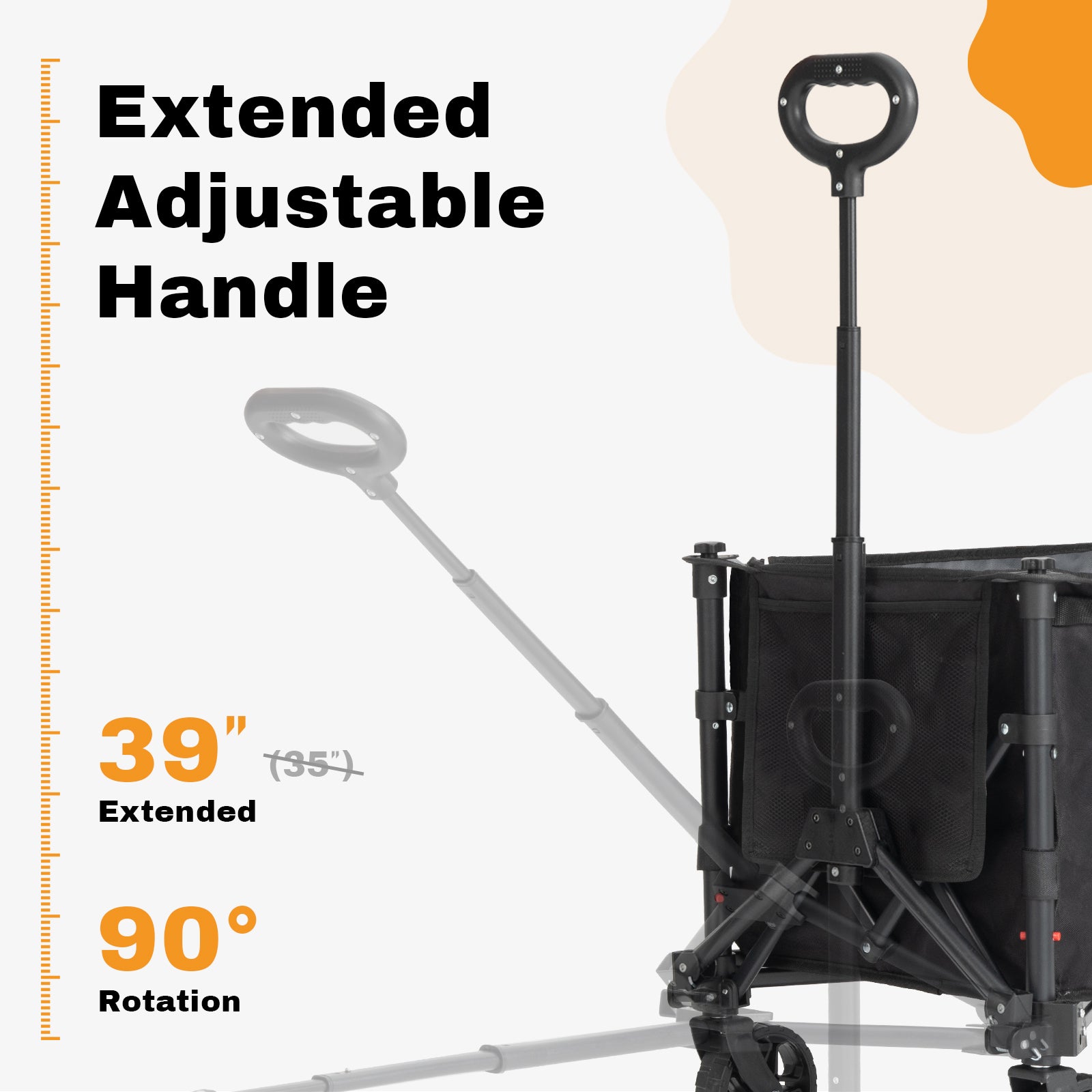 Overmont 120L 3 in 1 Collapsible Wagon Cart