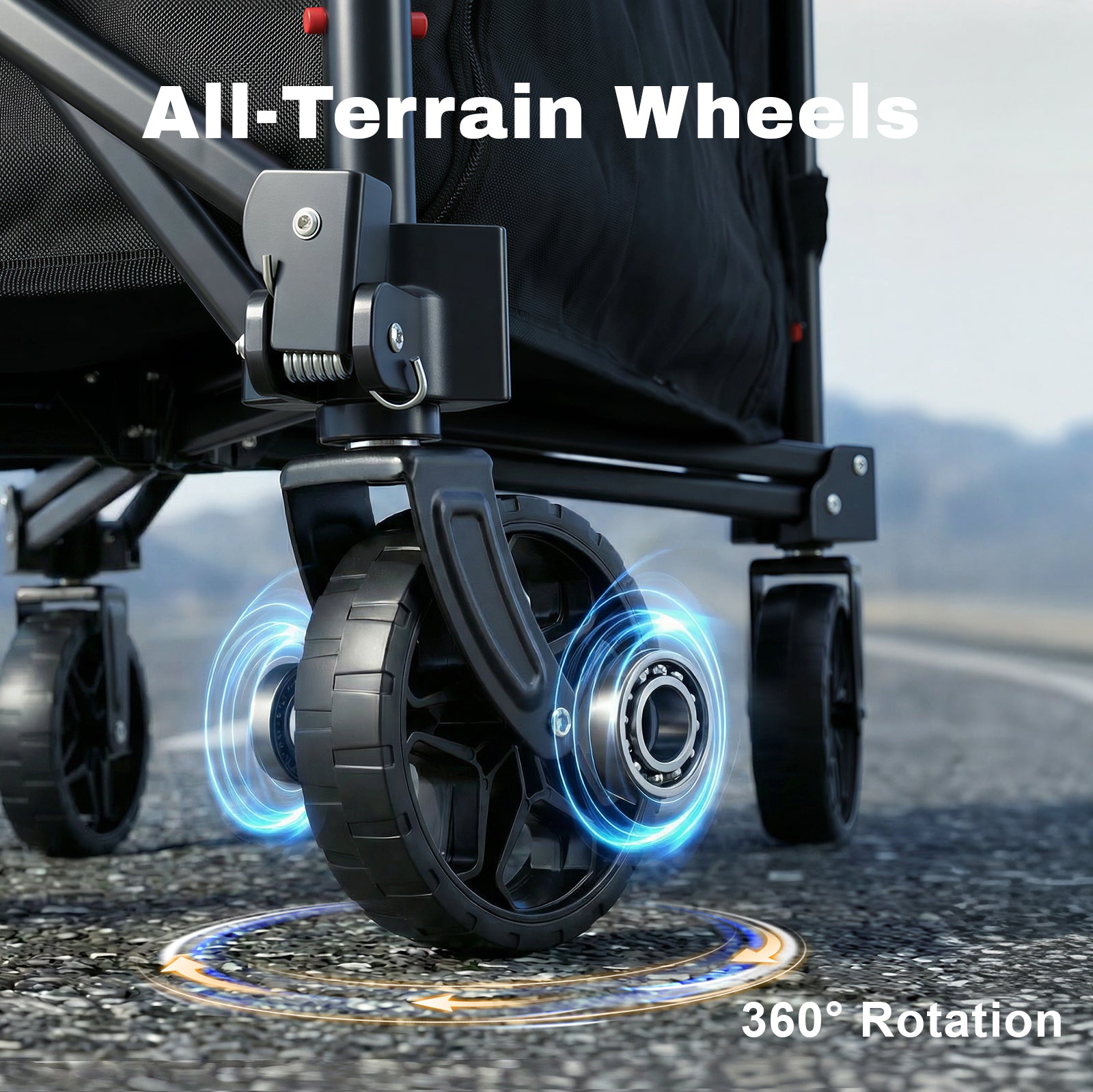Overmont 120L 3 in 1 Collapsible Wagon Cart