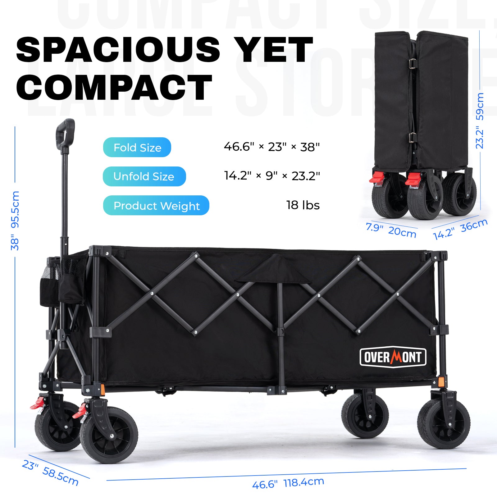Chariot pliable Overmont 300L