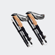 aluminum trekking poles black
