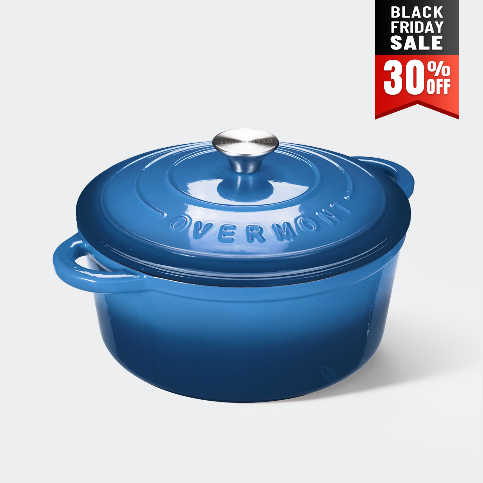 Overmont Enameled Cast Iron Dutch Oven