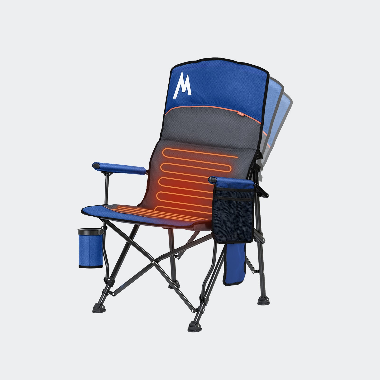 Overmont Heated Adjustable High Back Camping Chair