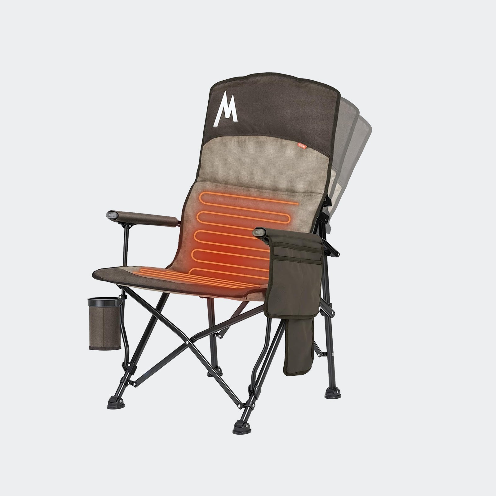 Overmont Heated Adjustable High Back Camping Chair