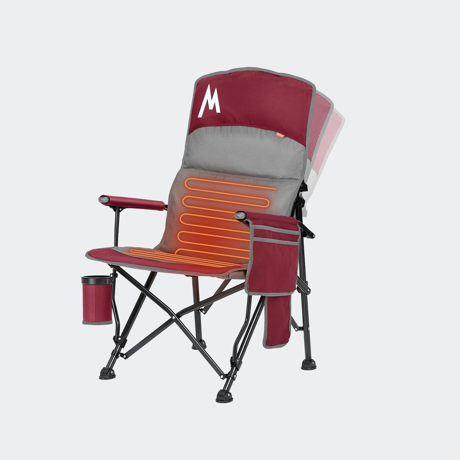 Overmont Heated Adjustable High Back Camping Chair