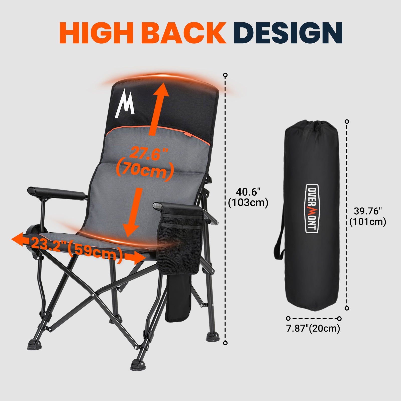 Overmont Heated Adjustable High Back Camping Chair