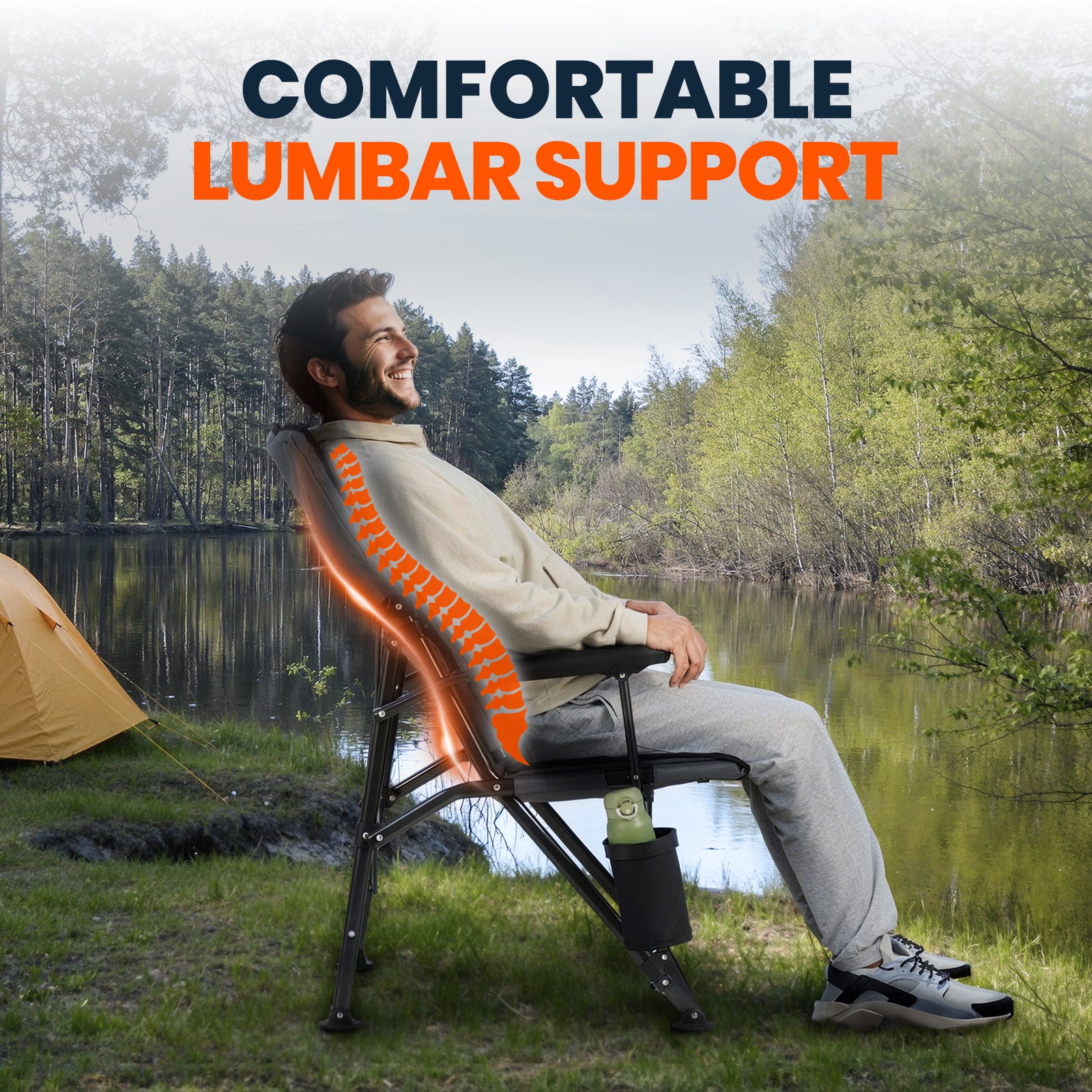 Overmont Heated Adjustable High Back Camping Chair