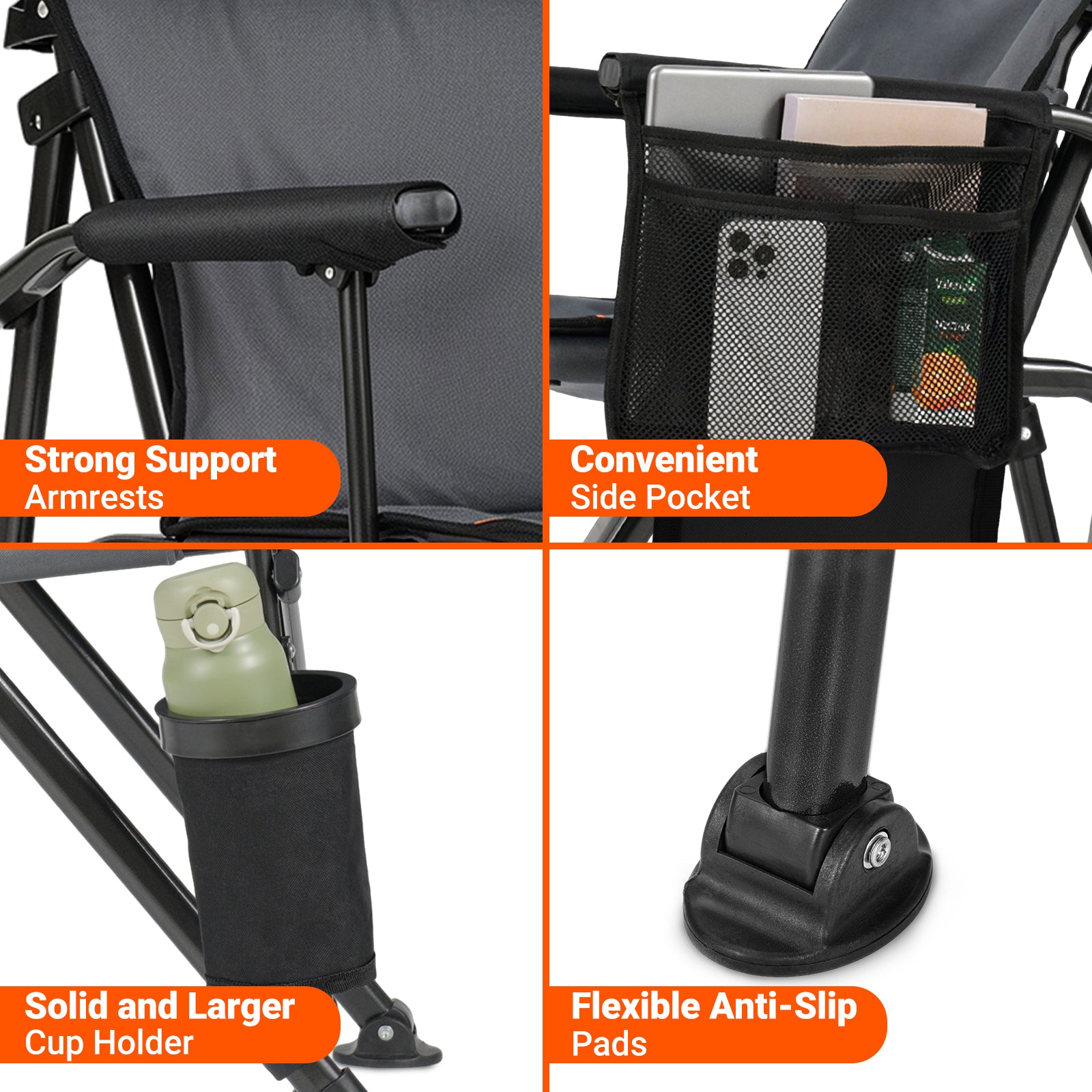 Overmont Heated Adjustable High Back Camping Chair