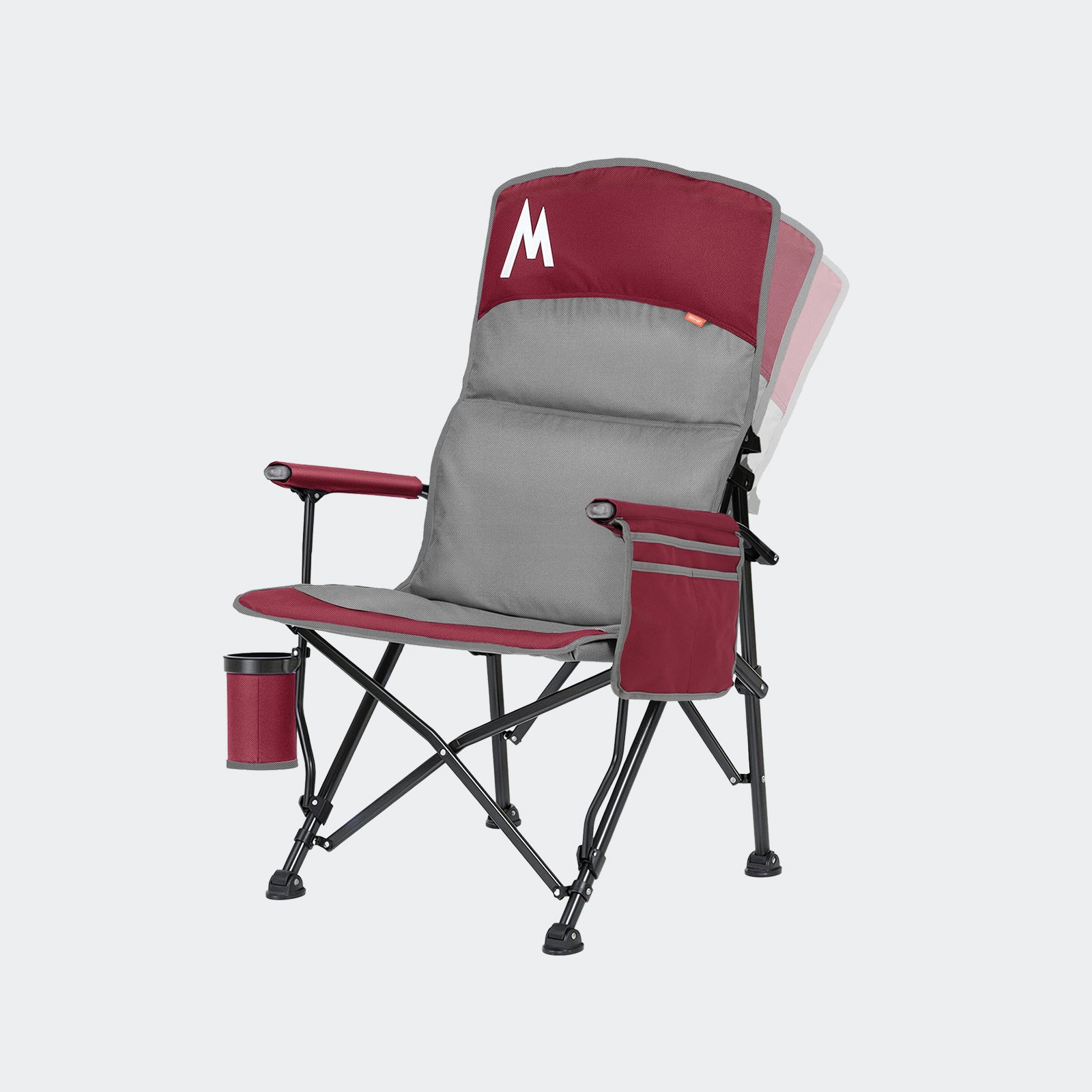 Overmont Back Support Camping Chair for Adults