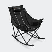 Overmont folding rocking camping chair - Front three-quarter view