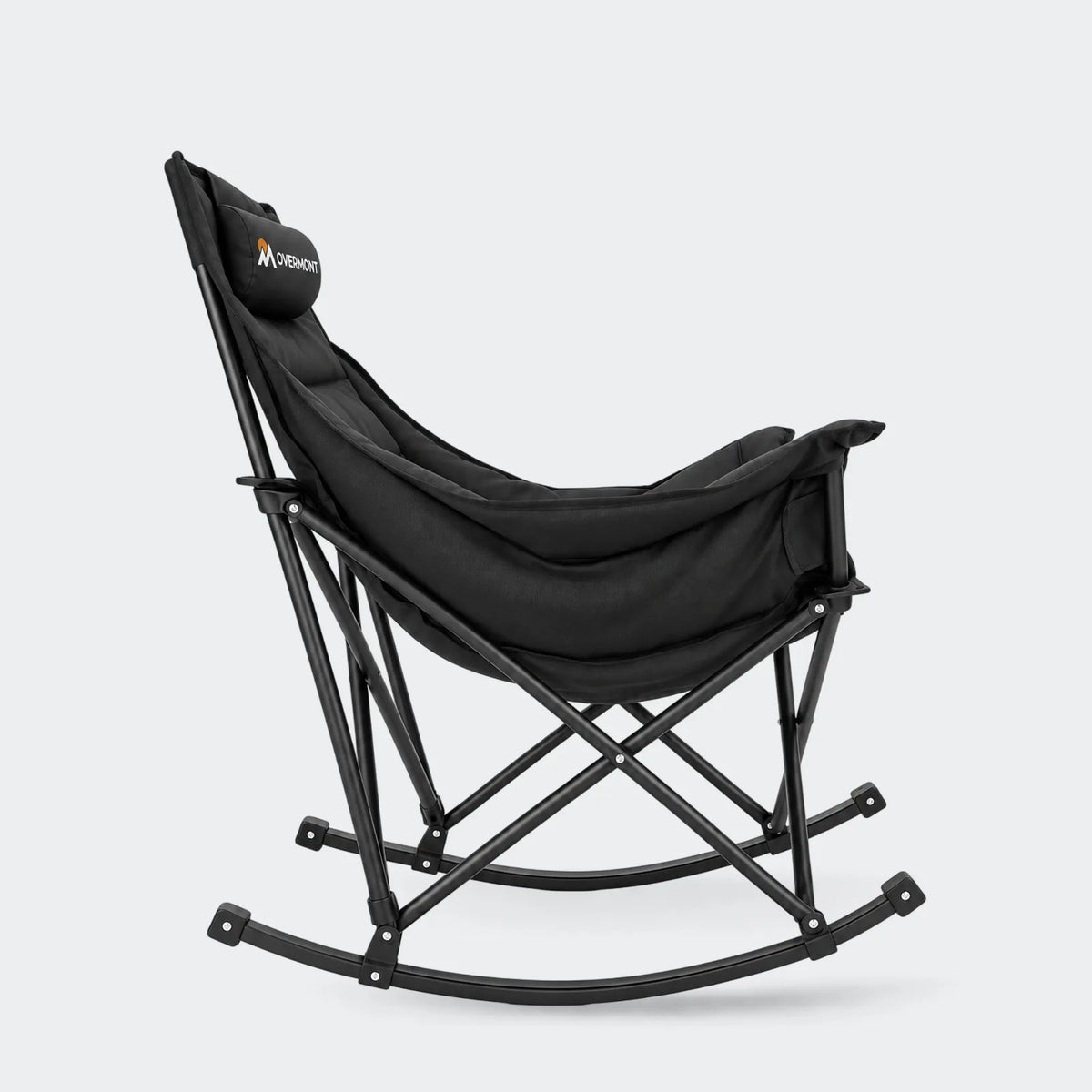 Overmont folding rocking camping chair - Side view
