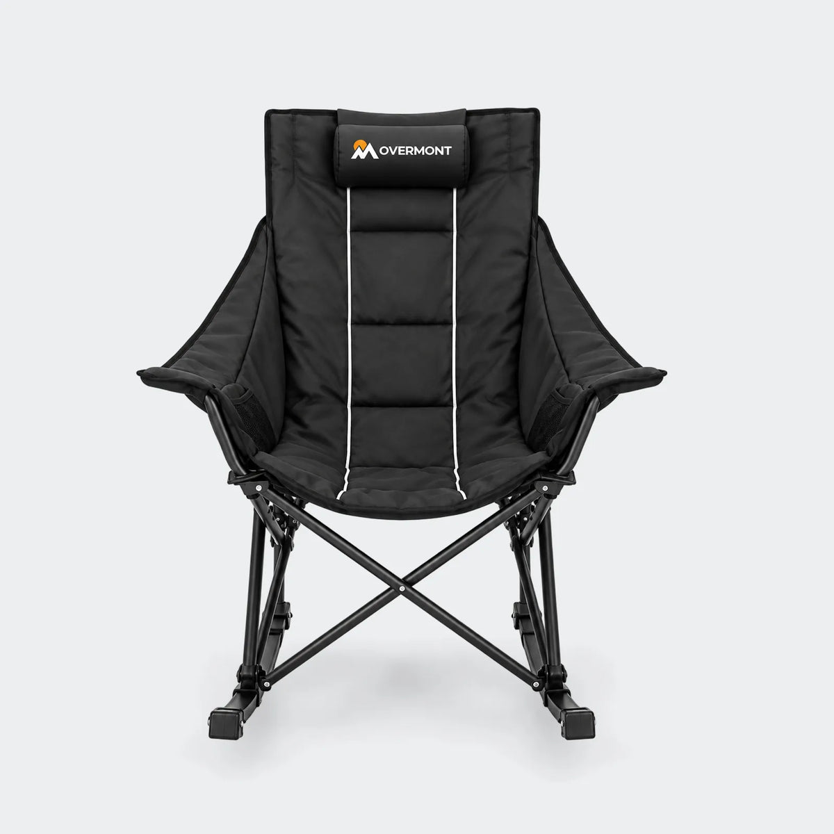 Overmont folding rocking camping chair - Front view