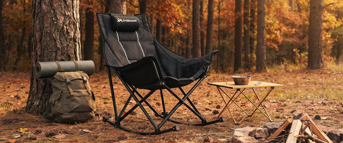 Overmont Folding Rocking Camping Chair