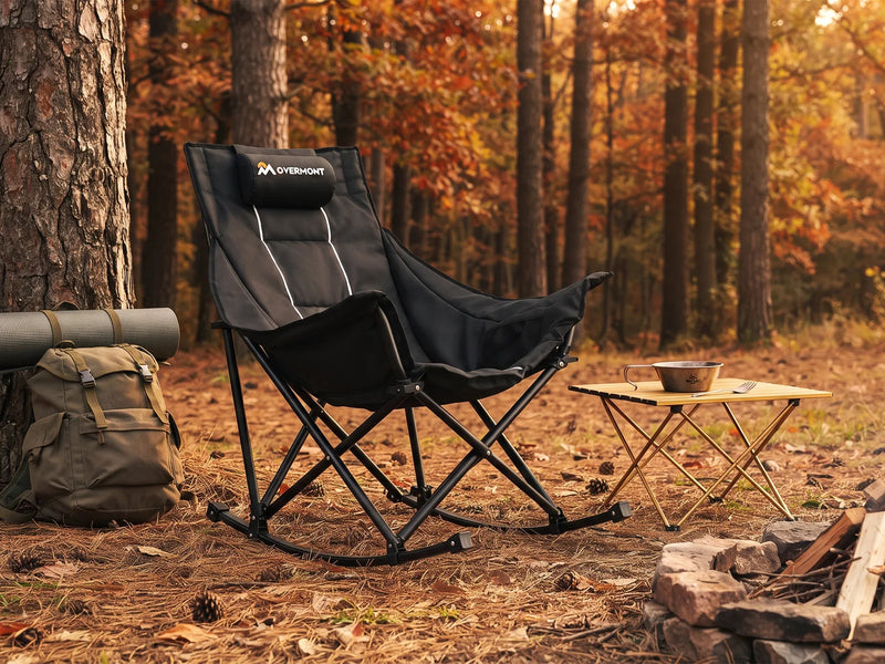 Overmont Folding Rocking Camping Chair