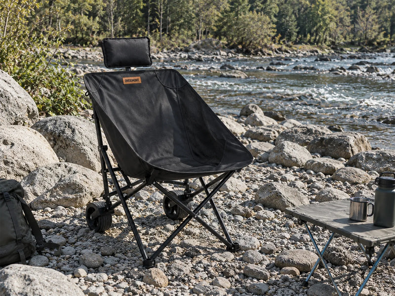Overmont Folding Camping Chair with Wheels