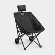 Overmont folding camping chair with wheels - product detail 1