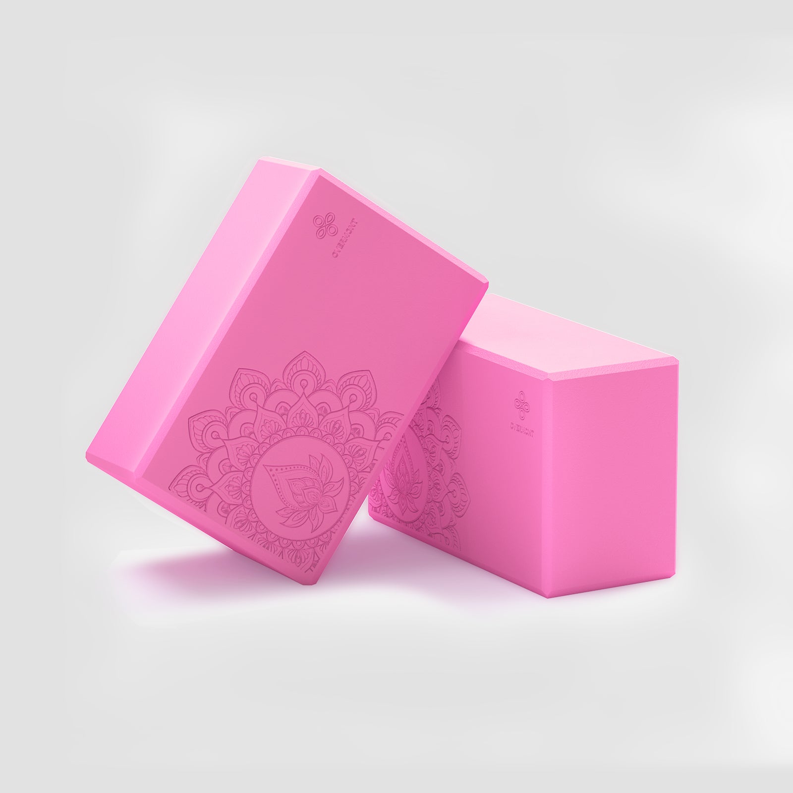 1 pair pink yoga blocks