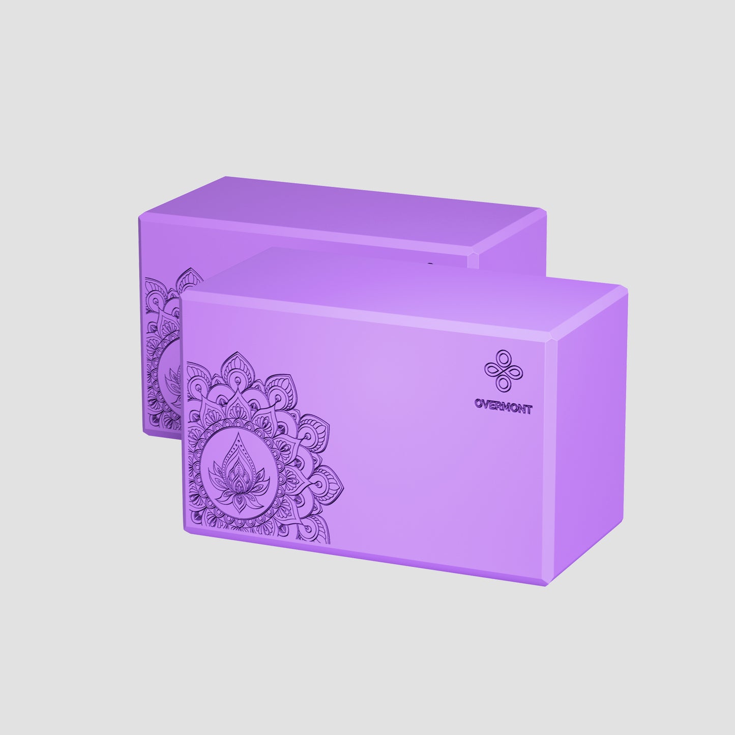 1 pair purple yoga blocks