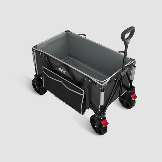 Overmont 150L Collapsible Folding Wagon 1.4In Wheels