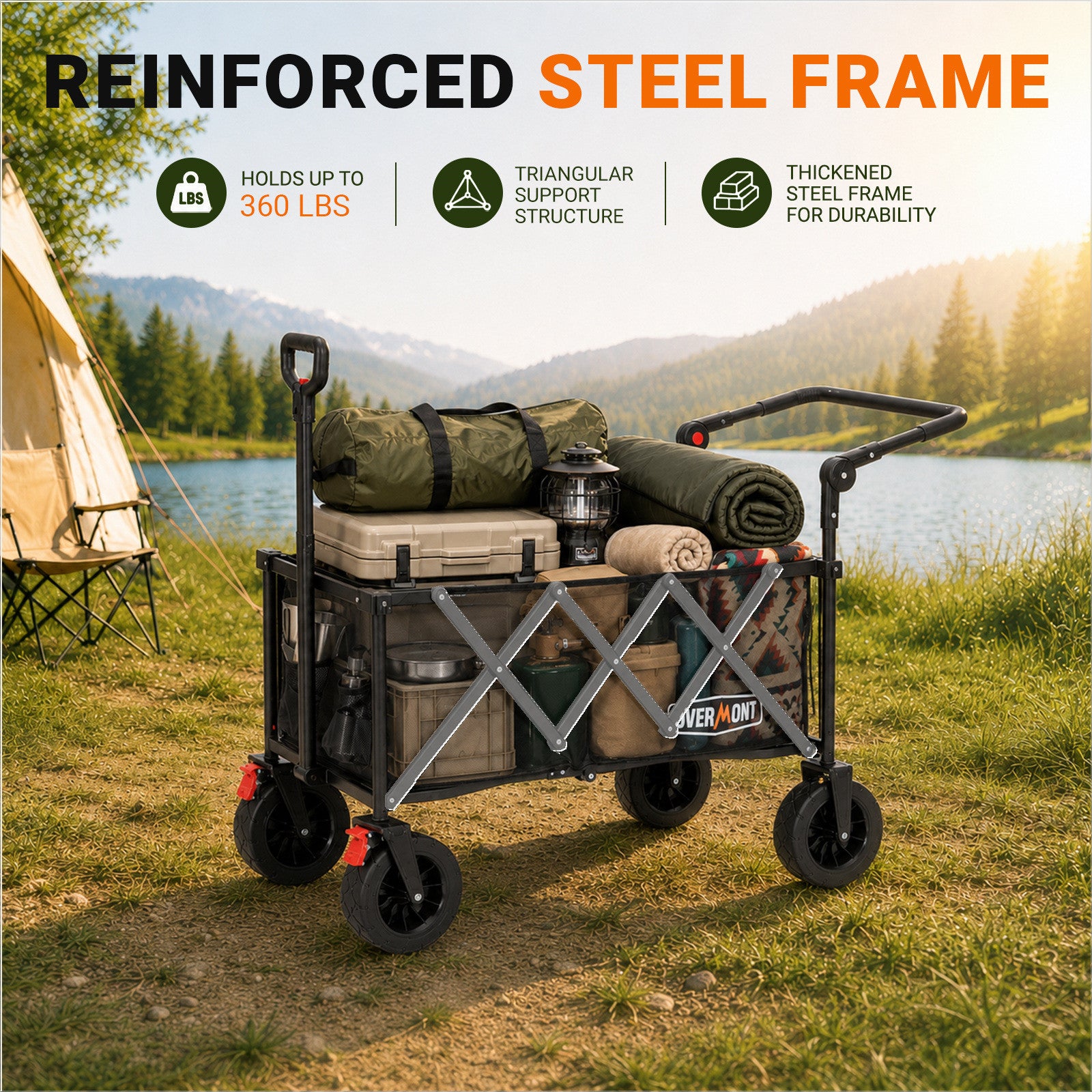 Overmont 300L Faltbarer Wagen