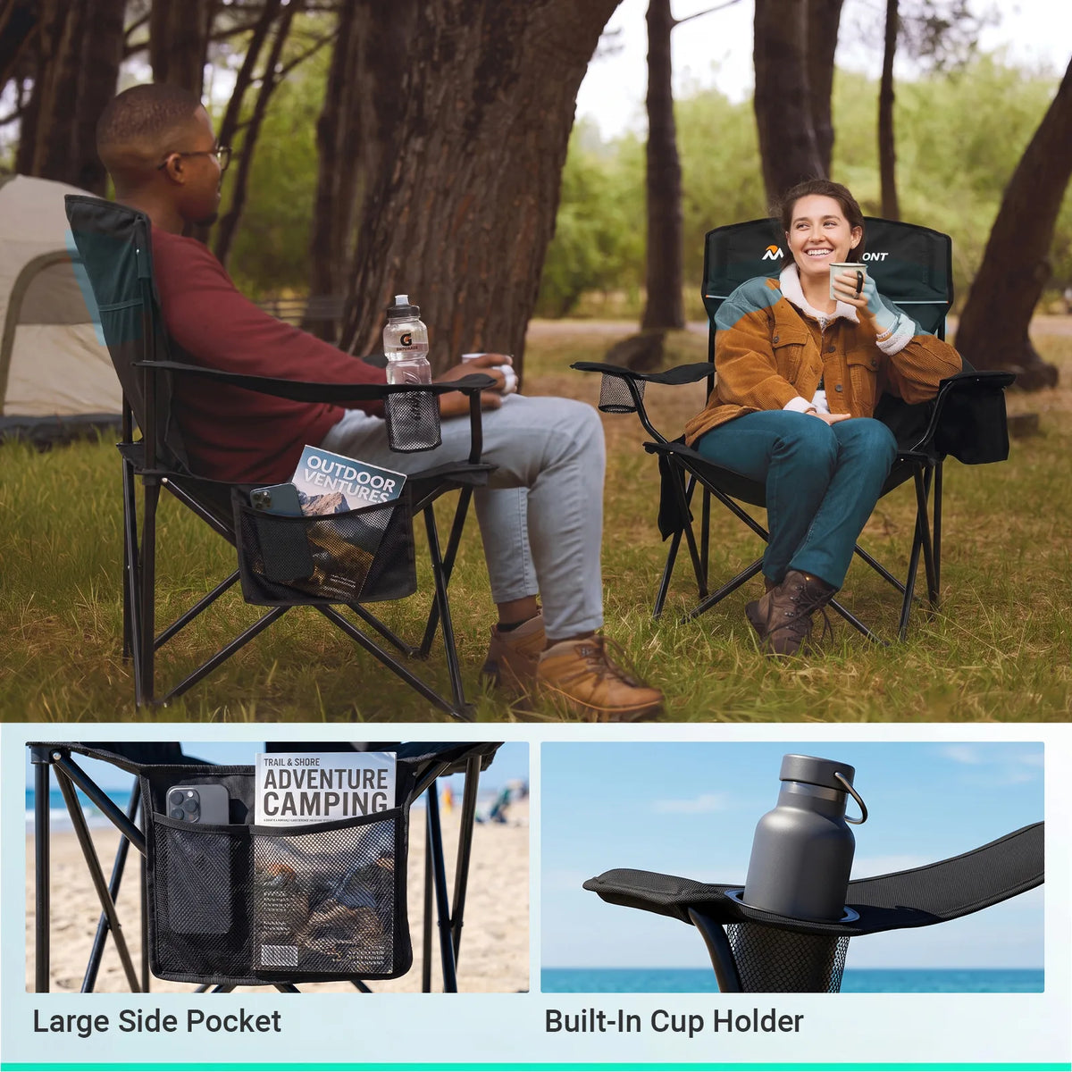 Overmont Lightweight Camping Chair for Adults